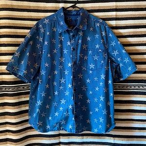 Mossimo Supply Co., Men’s Short-Sleeve Button-Down, XXL, ‘Merica Stars Pattern